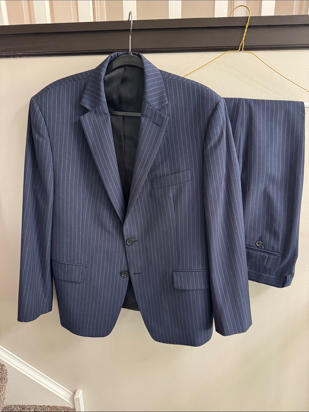Lauren Ralph Lauren Navy Pinstripe Two-Piece Suit